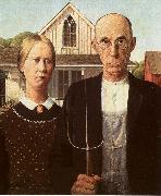 Grant Wood American Gothic oil painting picture wholesale